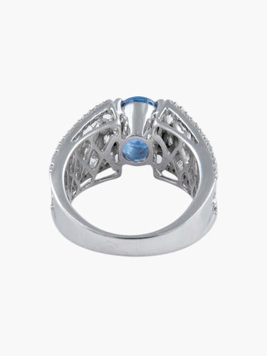 Bague 52 Bague Jarretière Saphir et Diamants 58 Facettes