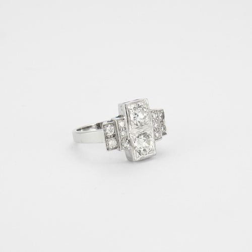 Bague Bague style Art Déco Diamants 58 Facettes B0432