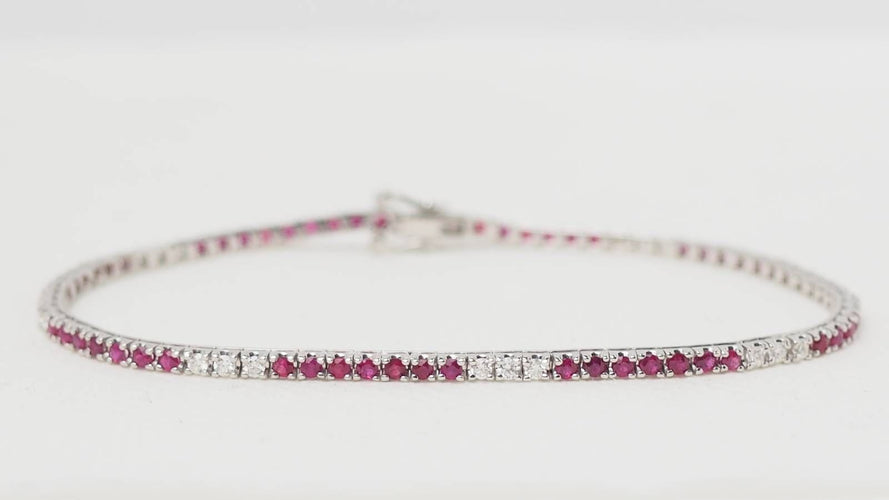 Bracelet 18cm Bracelet rivière rubis diamants 58 Facettes 32237
