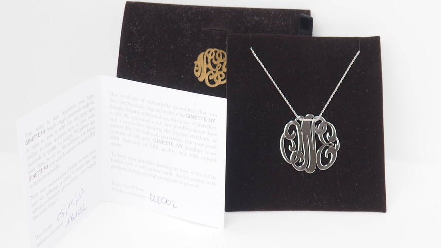 Collier Collier Ginette NY Monogram "One" 58 Facettes 32299