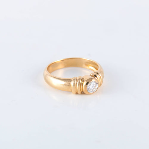 Bague 53 Bague Solitaire Diamant 0.35ct serti clos 58 Facettes JE1003