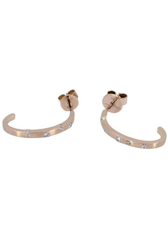 Boucles d'oreilles DEMI-CRÉOLES DIAMANTS 58 Facettes 062211