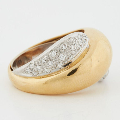 Bague 54 Bague en or jaune et blanc 18 cts 58 Facettes RÉF 11010/19