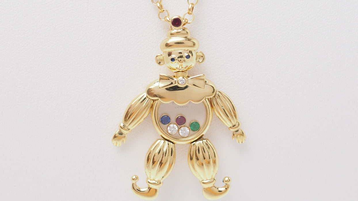 Pendentif Chopard - Collier Pendentif Vintage Happy Clown Diamants Or Jaune 58 Facettes 32460