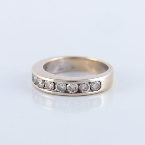 Bague 52 Demi-alliance 10 Diamants 58 Facettes JE109