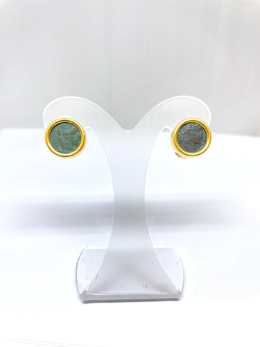 Boucles d'oreilles Boucles d’oreilles Clous Or jaune Pièces antiques 58 Facettes