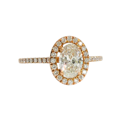 Bague 53 Bague Diamant ovale 0.70ct 58 Facettes 1-1410/1