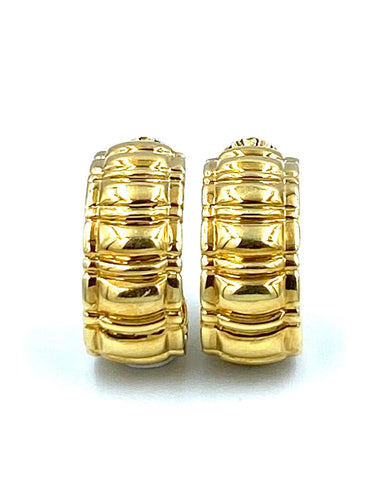 Boucles d'oreilles Piaget. Boucles d’oreilles or jaune 18K 58 Facettes