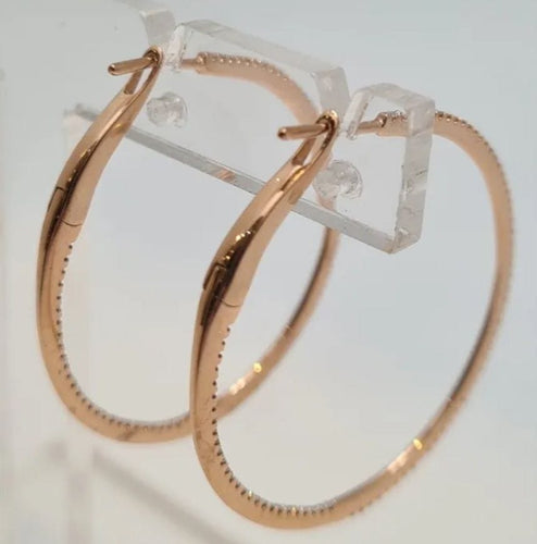 Boucles d'oreilles Boucles d'oreilles en Or rose, diamants 58 Facettes