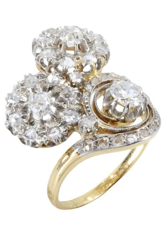 Bague BAGUE TOURBILLON DIAMANTS ART-NOUVEAU 58 Facettes 056531
