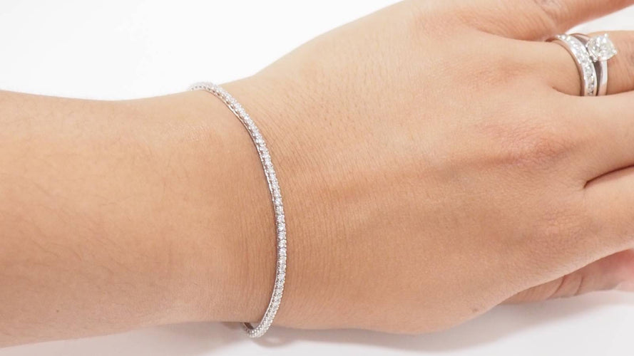 Bracelet Bracelet or blanc et diamants 58 Facettes 31618