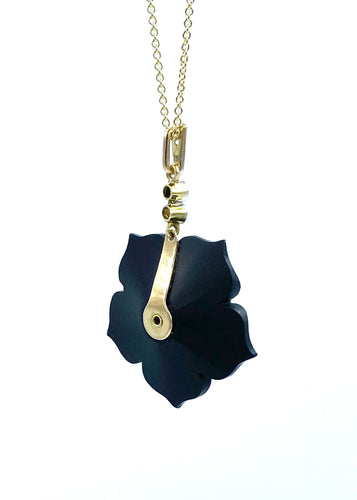 Pendentif Pendentif vers 1900 or, onyx et diamants 58 Facettes