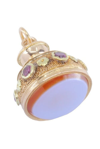 Pendentif PENDENTIF SCEAU NAPOLÉON III CORNALINE 58 Facettes 063301