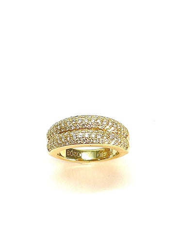 Bague Bague en or jaune 18 carats et diamants signée Fred 58 Facettes