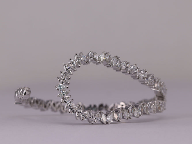 Bracelet Bracelet Or blanc Diamants 58 Facettes P682