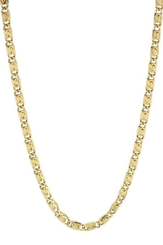 Collier CHAINE MAILLE PLATE FANTAISIE 58 Facettes 048681