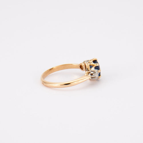 Bague 53 Bague Trilogie Saphir Diamants 58 Facettes