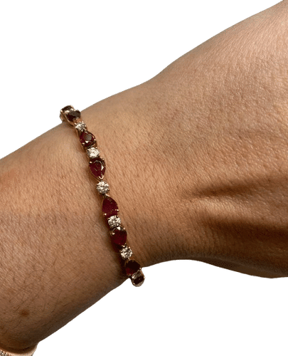 Bracelet BRACELET DIAMANTS RUBIS 58 Facettes