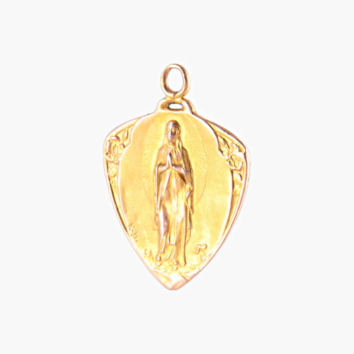 Pendentif Médaille-Pendentif Art Nouveau en or jaune 58 Facettes 442