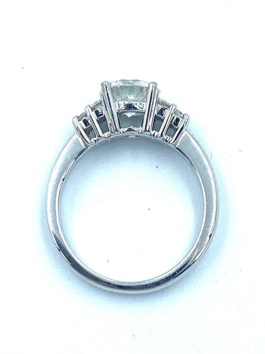 Bague Solitaire or blanc, diamants 58 Facettes