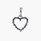 Pendentif Pendentif "coeur" or blanc et diamants 58 Facettes P1L17