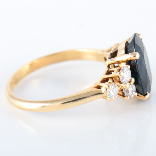 Bague 53 Bague Saphir 6 Diamants 58 Facettes 8397