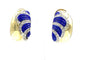 Boucles d'oreilles Boucles d’oreilles or jaune, lapis et diamants 58 Facettes