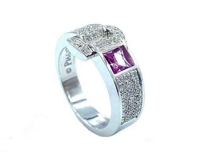 Bague 57 PIAGET - bague, saphir rose et diamants 58 Facettes