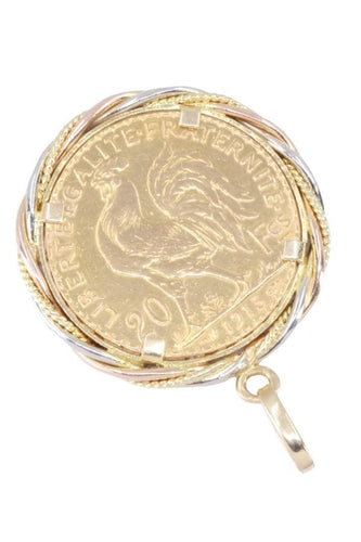 Pendentif Pendentif 20 francs Or jaune 58 Facettes 077101