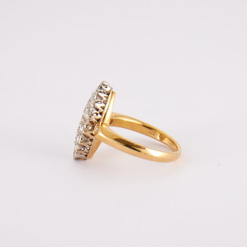 Bague 58 Bague marquise en or jaune, diamants 58 Facettes