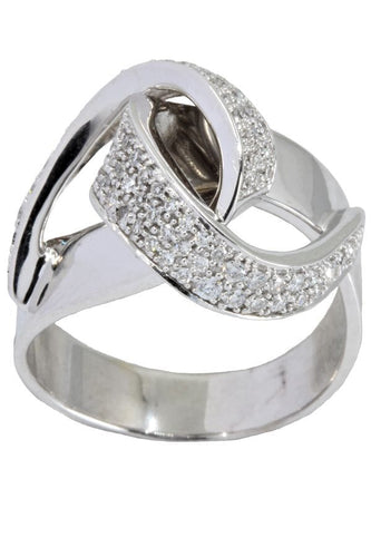 Bague 55 BAGUE MODERNE NŒUD DIAMANTÉ 58 Facettes 050641