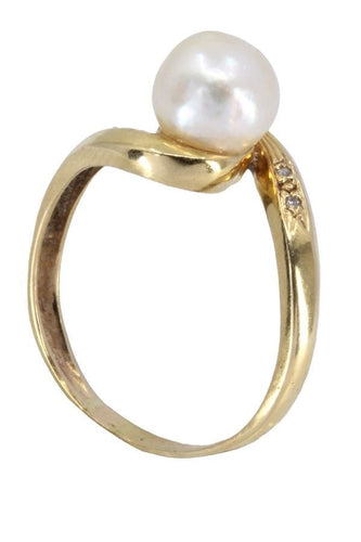 Bague 56 BAGUE TOURBILLON PERLES ET DIAMANTS 58 Facettes 056721