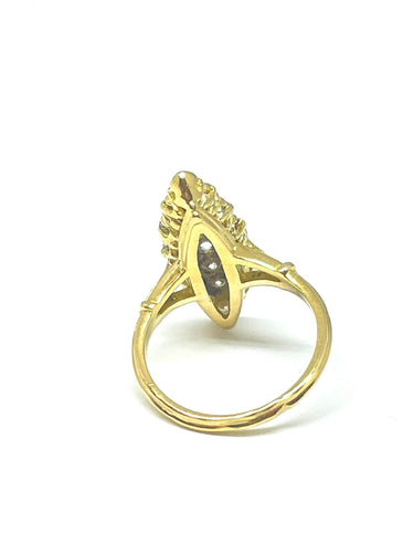 Bague Bague marquise or jaune et diamants 58 Facettes