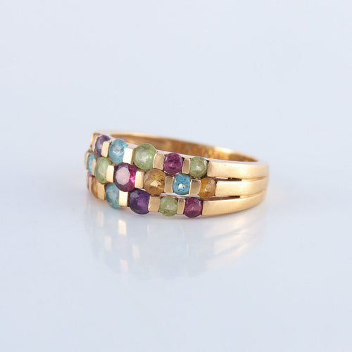 Bague 56 Bague Mosaïque multicolore 58 Facettes JE132