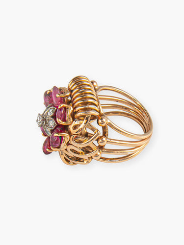 Bague 50 Bague Rubis et Diamants 58 Facettes