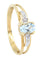 Bague BAGUE MODERNE AIGUE-MARINE ET DIAMANTS 58 Facettes 054141