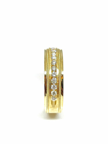 Bague 70 Alliance grande taille or 18 carats et diamants 58 Facettes