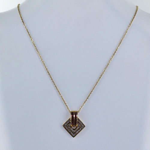 Pendentif Pendentif géométrique Or jaune Rubis Diamants 58 Facettes