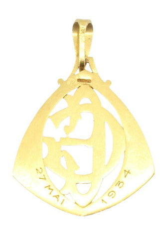 Pendentif MÉDAILLE ANCIENNE MONAGRAMME 58 Facettes 050931