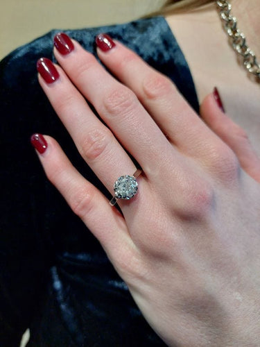 Bague 54 BAGUE SOLITAIRE ancien diamant 58 Facettes 076701