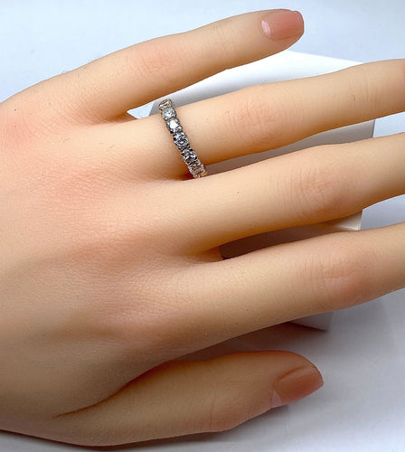 Bague 49 Alliance 16 diamants 1,80 carat 58 Facettes AB283