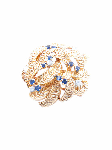 Broche Broche BOUCHERON  Diamants Saphirs 58 Facettes