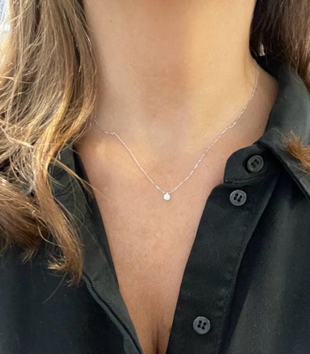 Collier Collier diamant, or blanc 58 Facettes