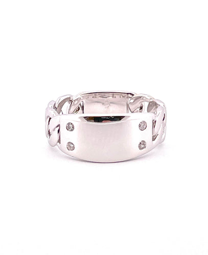 Bague 54 Bague en or blanc, diamants 58 Facettes