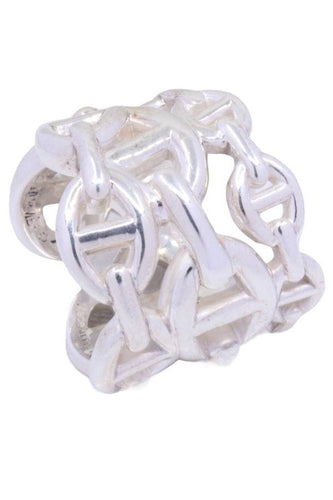 Bague HERMÈS - BAGUE CHAINE D'ANCRE ENCHAINÉE 58 Facettes 071491