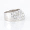 Bague 54 Bague or blanc, diamants ronds et carrés 58 Facettes
