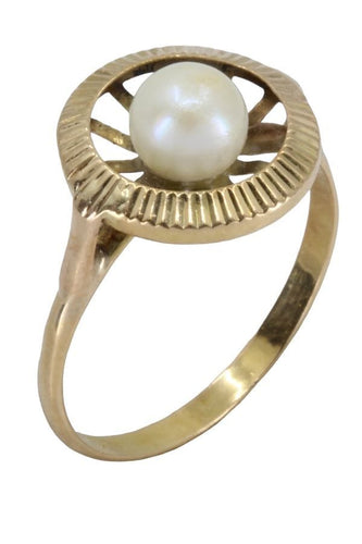 BAGUE PERLE ANNÉES 50' 58 Facettes 061061