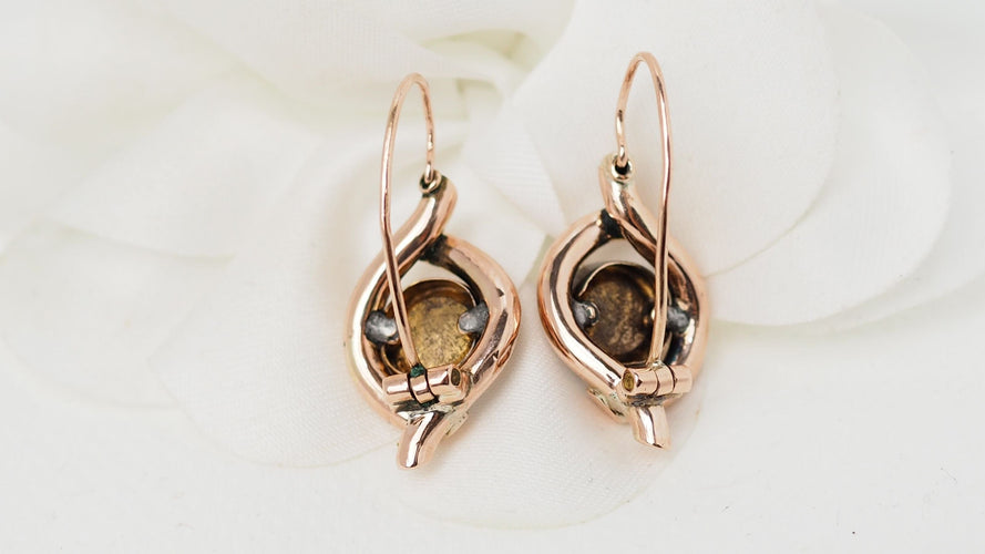 Boucles d'oreilles 20mm Boucles d'oreilles Or rose Perles fines 58 Facettes 32444