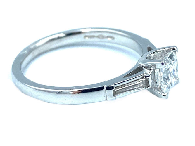 Bague 55 Bague platine et diamant princesse 58 Facettes