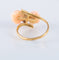 Bague 51 Bague toi et moi or corail diamant 58 Facettes